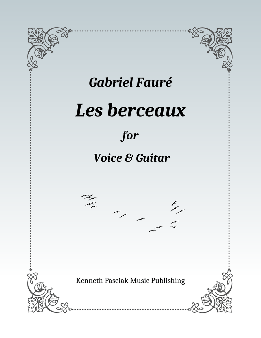 Les berceaux (for Voice and Guitar) Chamber Music scores gallery preview page 1