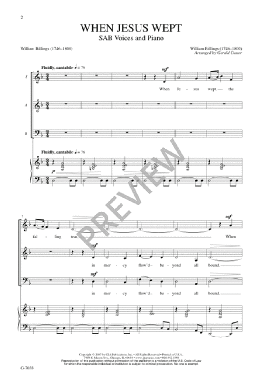 When Jesus Wept 3-Part scores gallery preview page 2