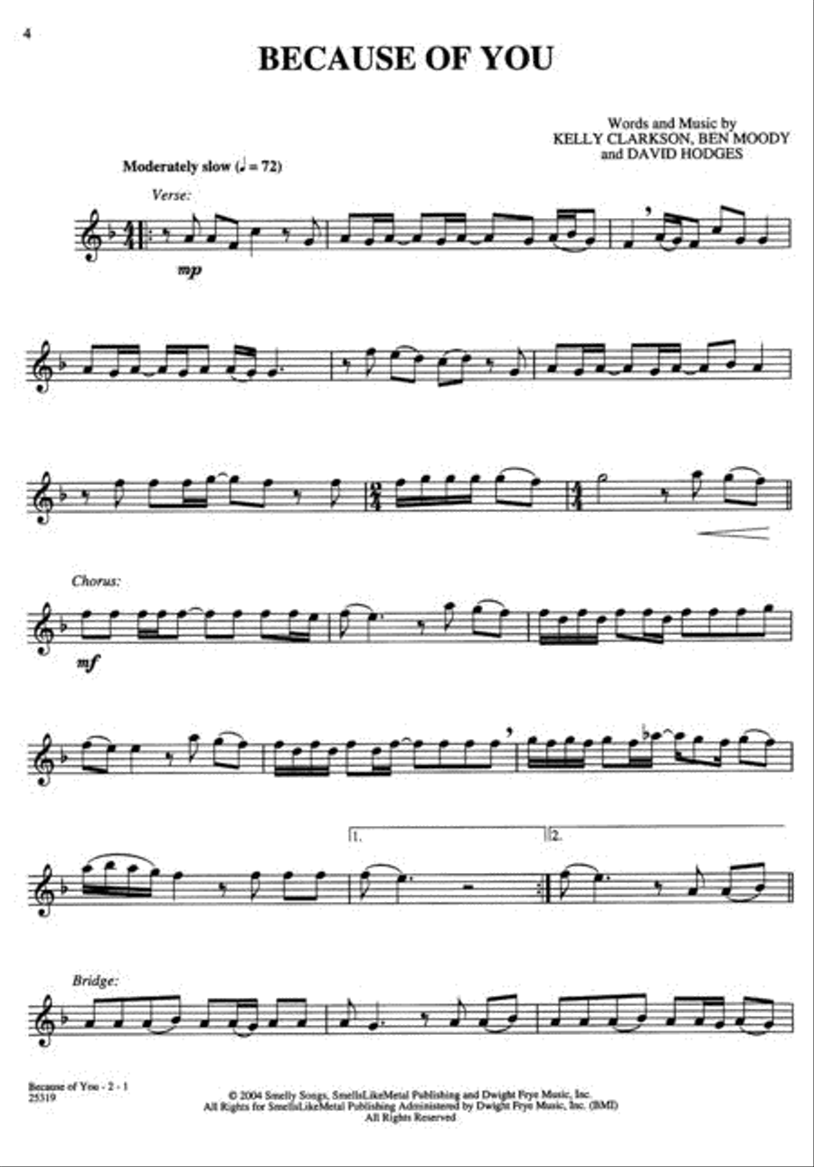 2005-2006 Greatest Pop Hits (Alto Saxophone) Alto Saxophone scores gallery preview page 2