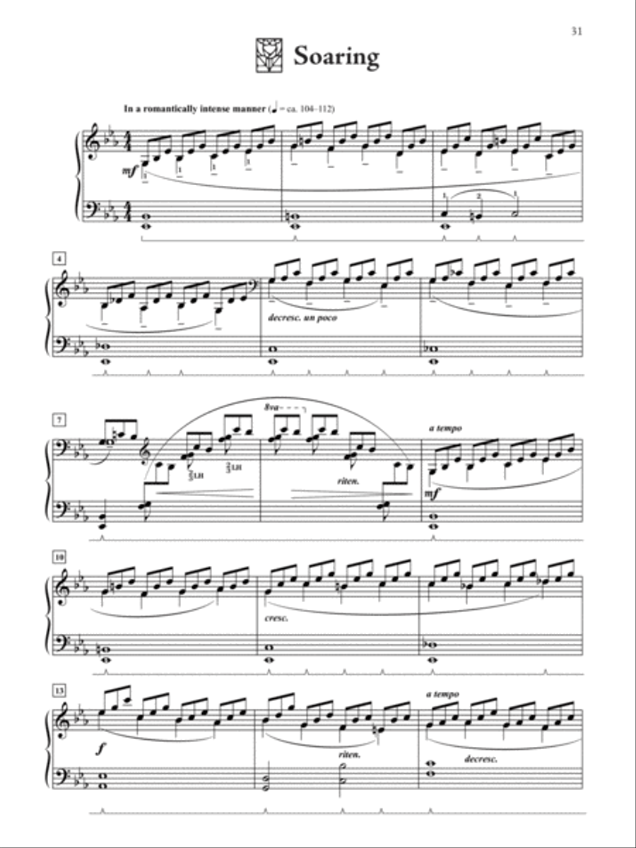 Lyric Preludes in Romantic Style Piano Solo scores gallery preview page 6