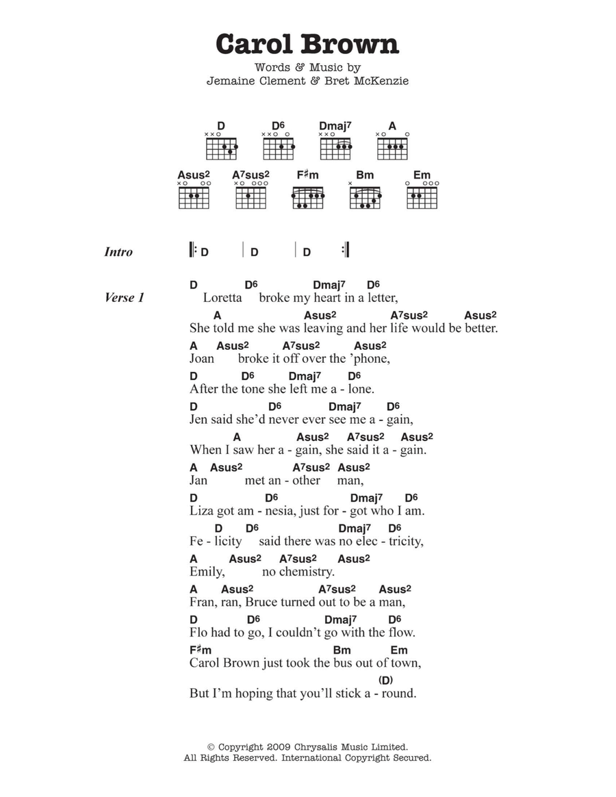Carol Brown Acoustic Guitar scores gallery preview page 1