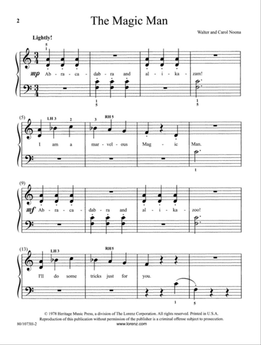 The Magic Man The Magic Man Piano Solo scores gallery preview page 2