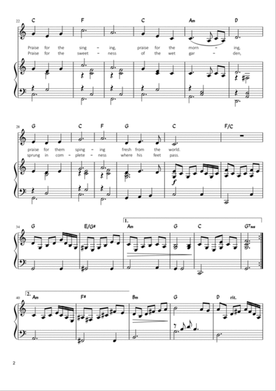 Morning Has Broken Voice scores gallery preview page 2