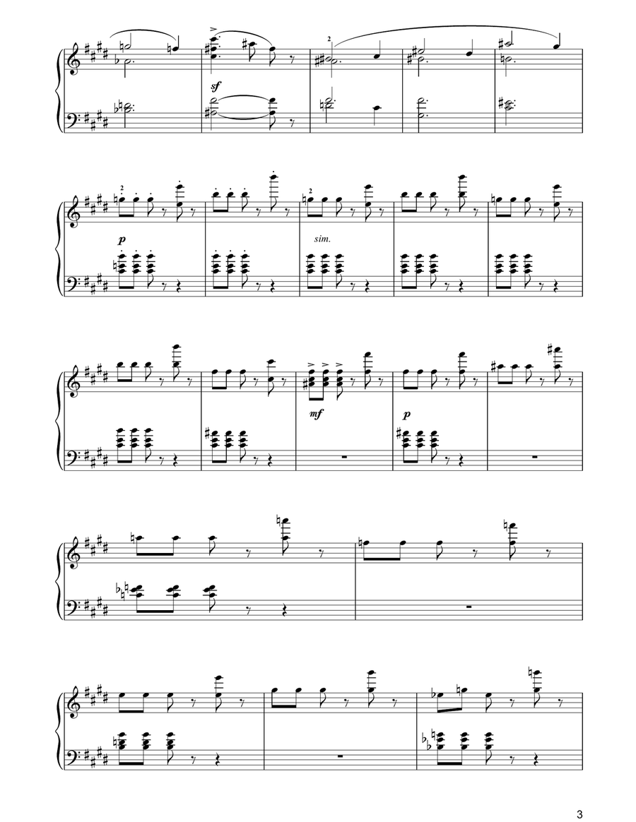 Valse (from Cendrillon) Piano Solo scores gallery preview page 3