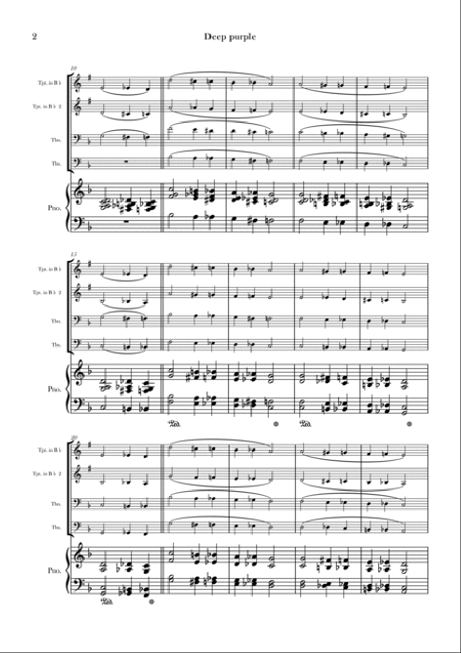 Deep Purple Brass Quartet scores gallery preview page 2