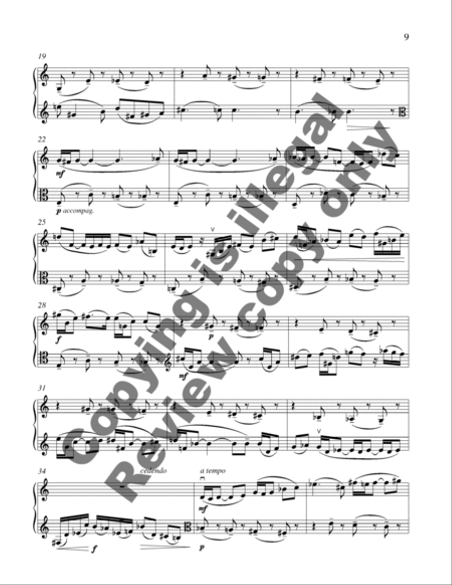 Sonata for Violin and Viola Viola scores gallery preview page 13