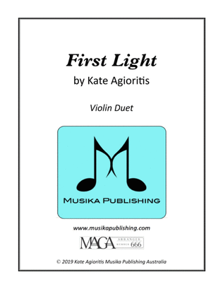 Book cover for First Light - Violin Duet