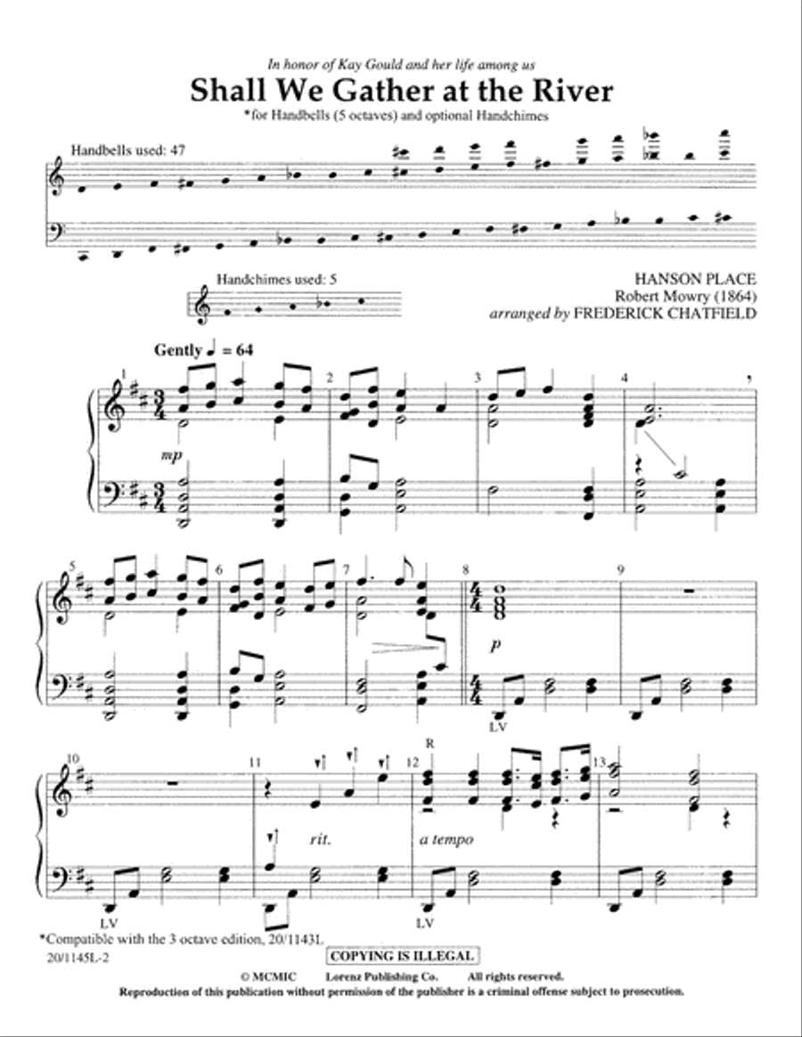 Shall We Gather at the River? 5-Octaves scores gallery preview page 2