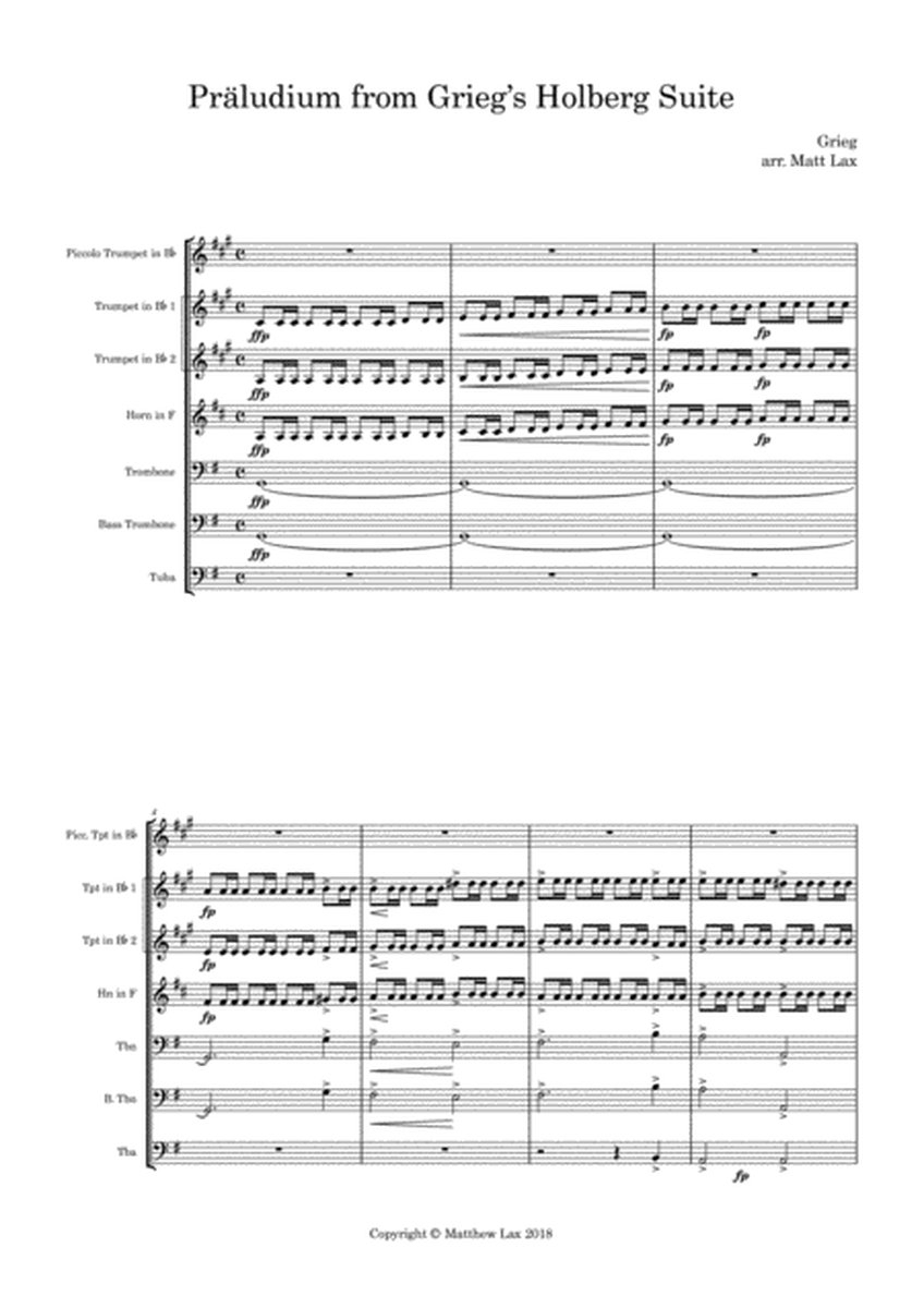 Praeludium from Grieg's Holberg Suite (Brass Septet)