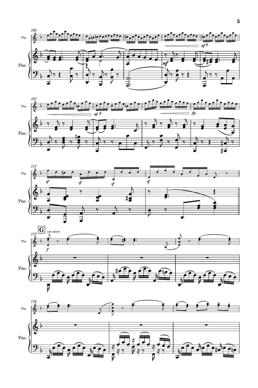 Corelli - Violin Sonata in D minor La Folia, Op.5 No.12 - for violin and piano Duet Original Violin Solo scores gallery preview page 5