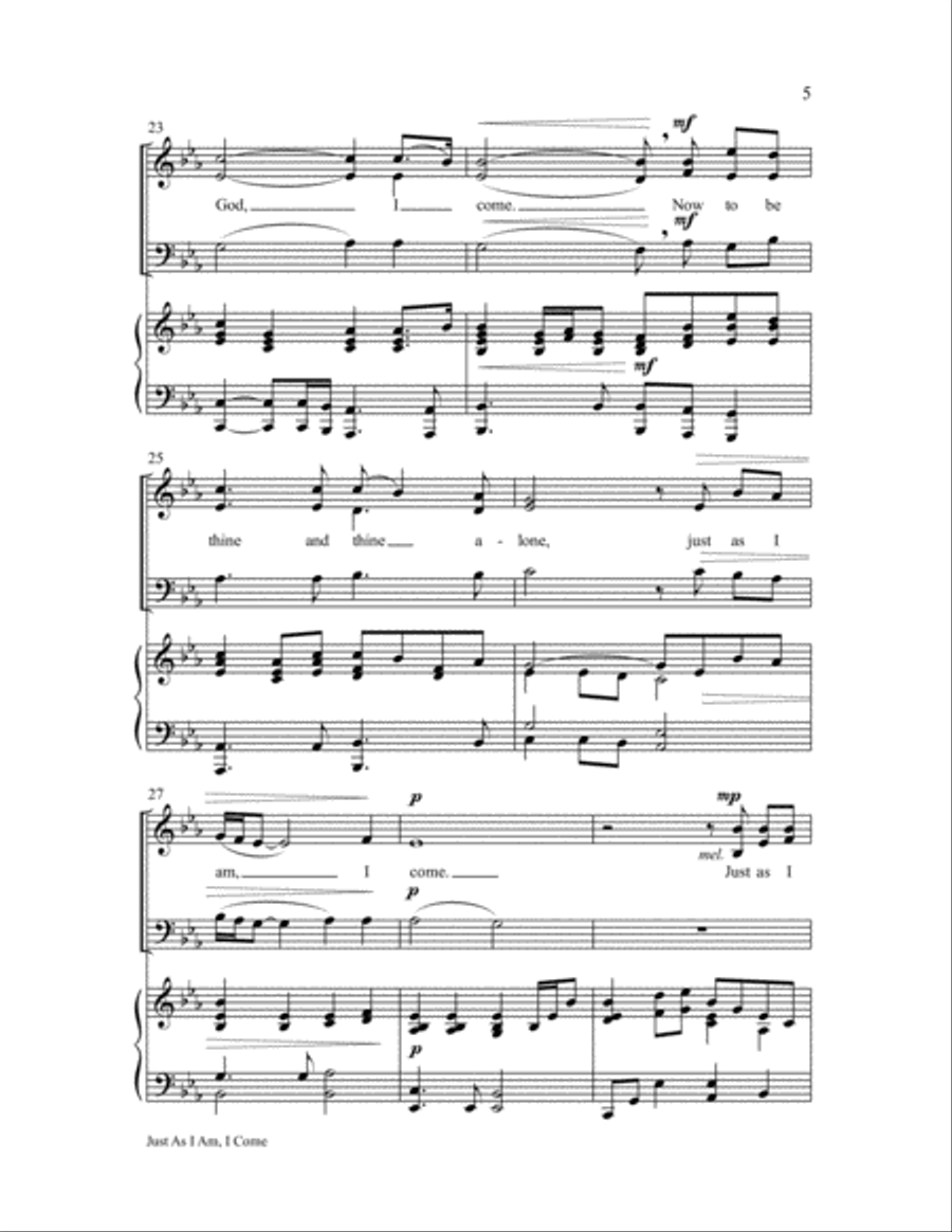 Just as I Am, I Come Just as I Am, I Come 4-Part scores gallery preview page 6