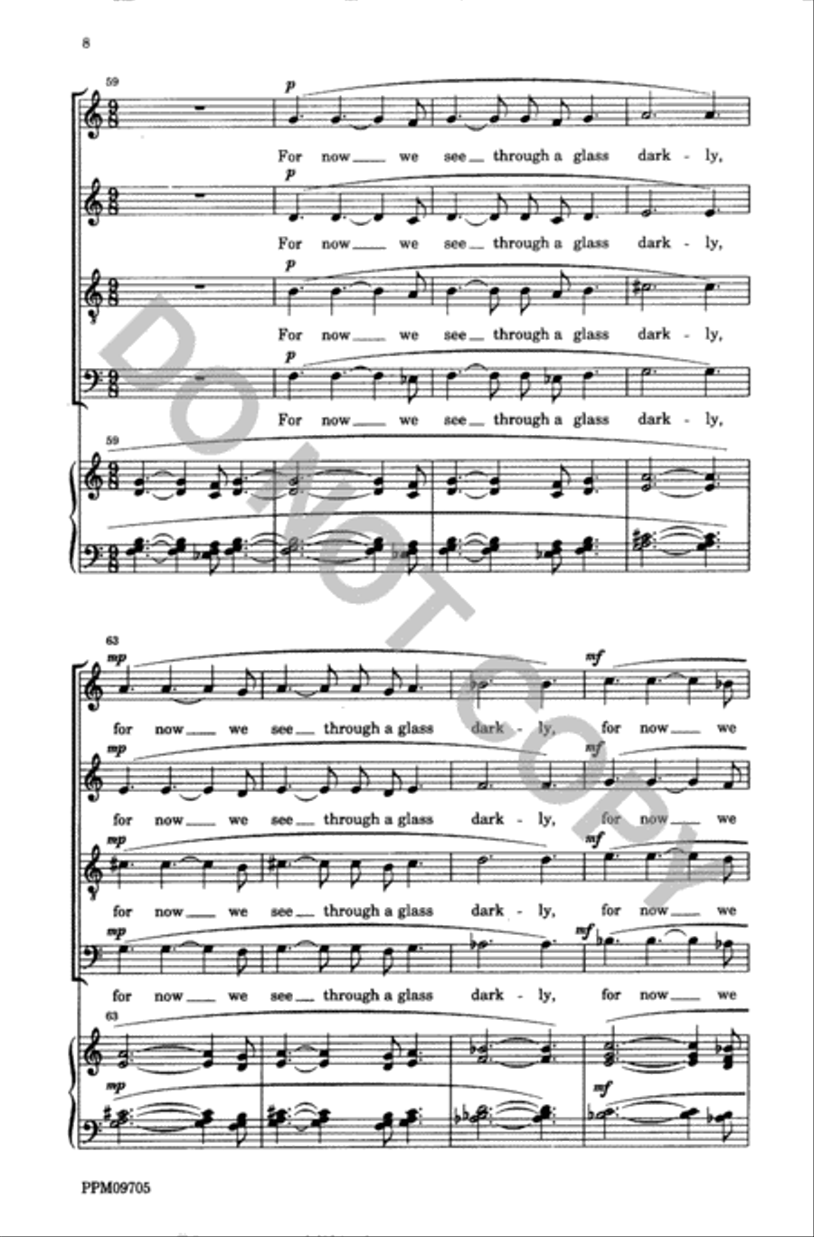 Though I Speak with the Tongues of Men and of Angels Divisi scores gallery preview page 9