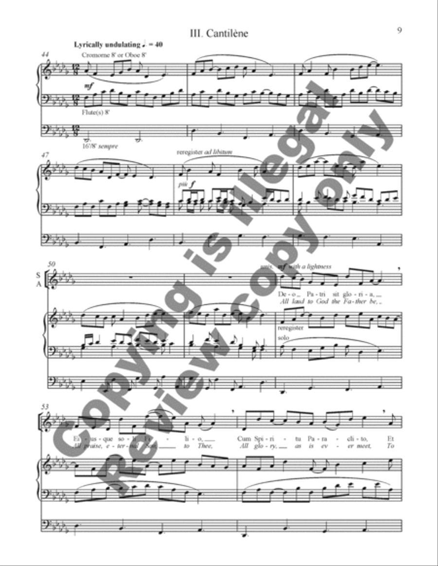 O lux beata Trinitas (O blessed Light, O Trinity) 4-Part scores gallery preview page 9