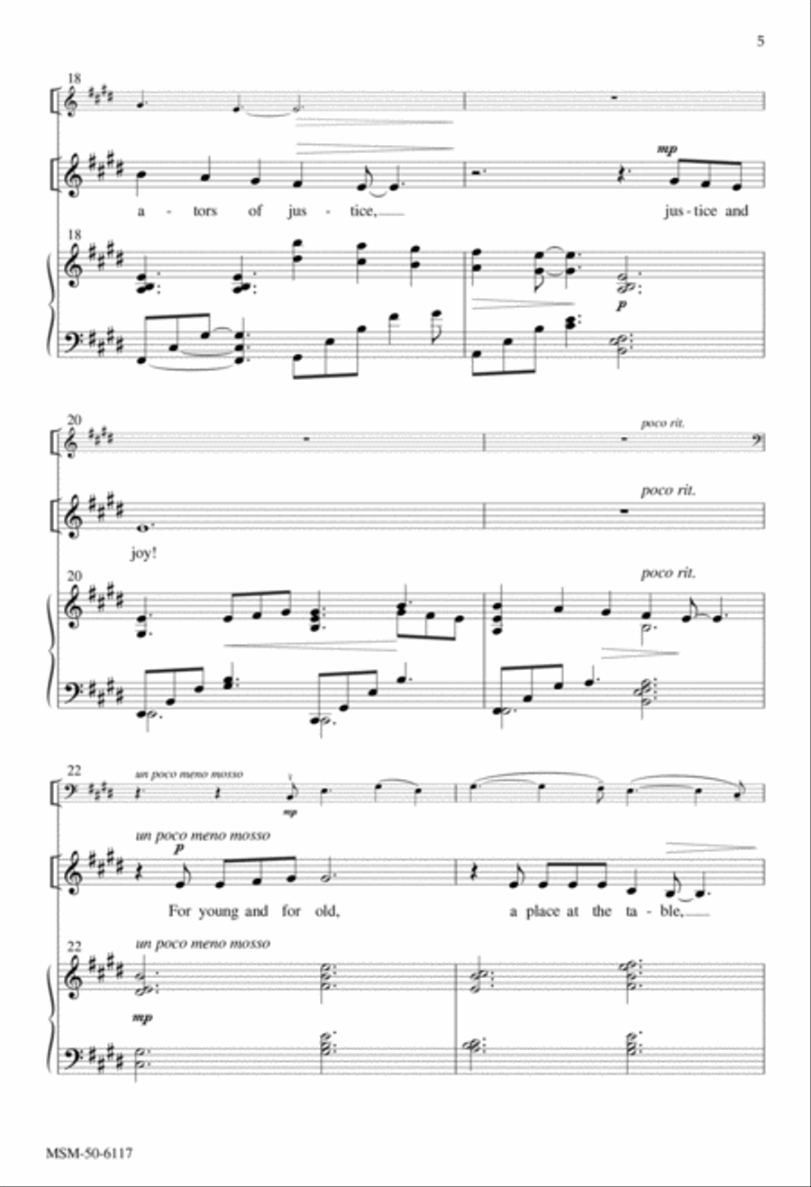 For Everyone Born Unison Choir scores gallery preview page 5