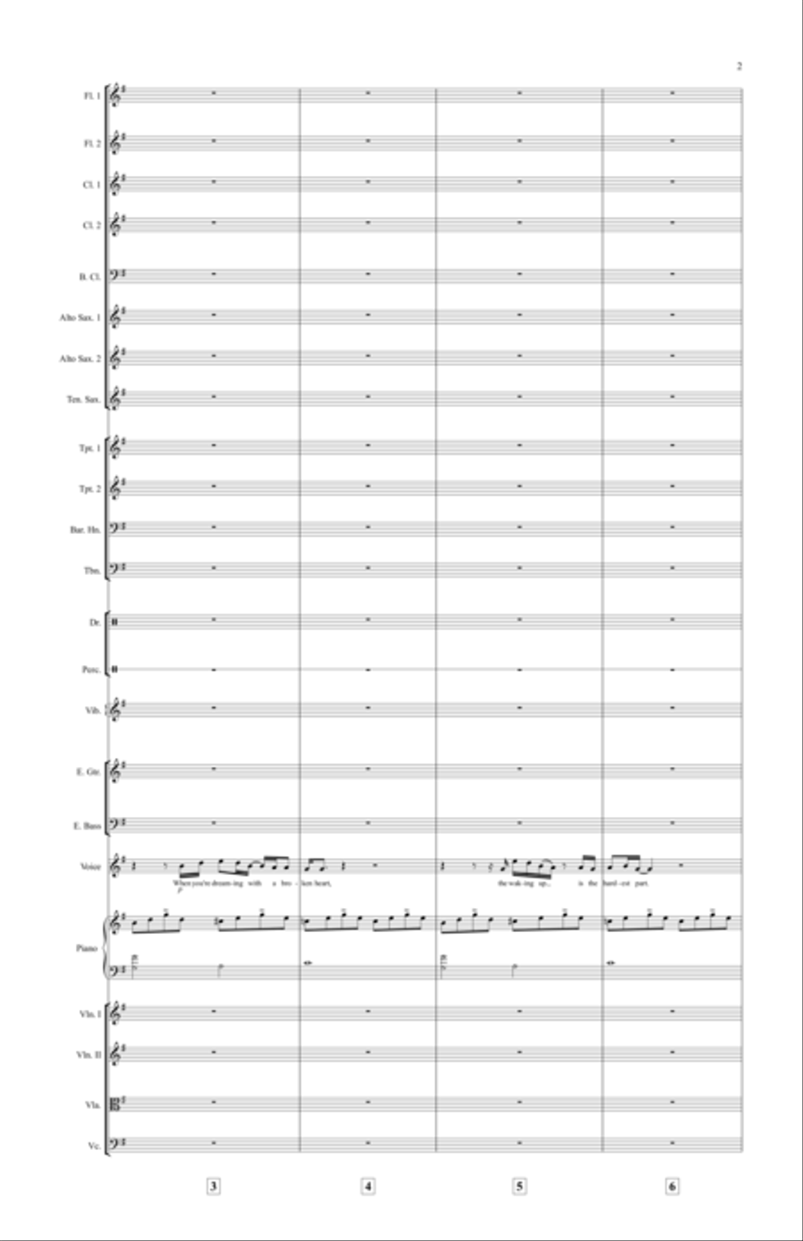 Dreaming With A Broken Heart Large Ensemble scores gallery preview page 2