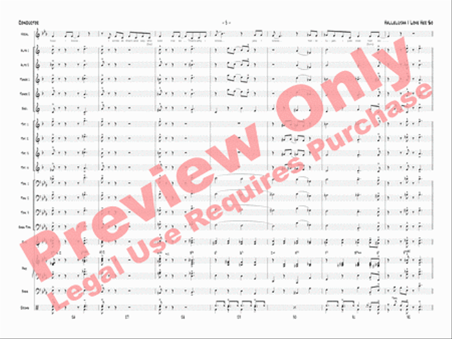Hallelujah I Love Her So Jazz Ensemble scores gallery preview page 8