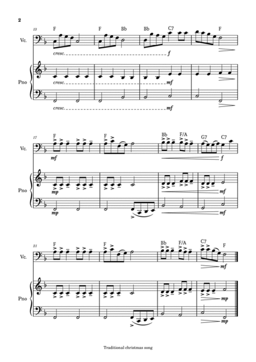 Jingle Bells - for cello and piano in F major image number null