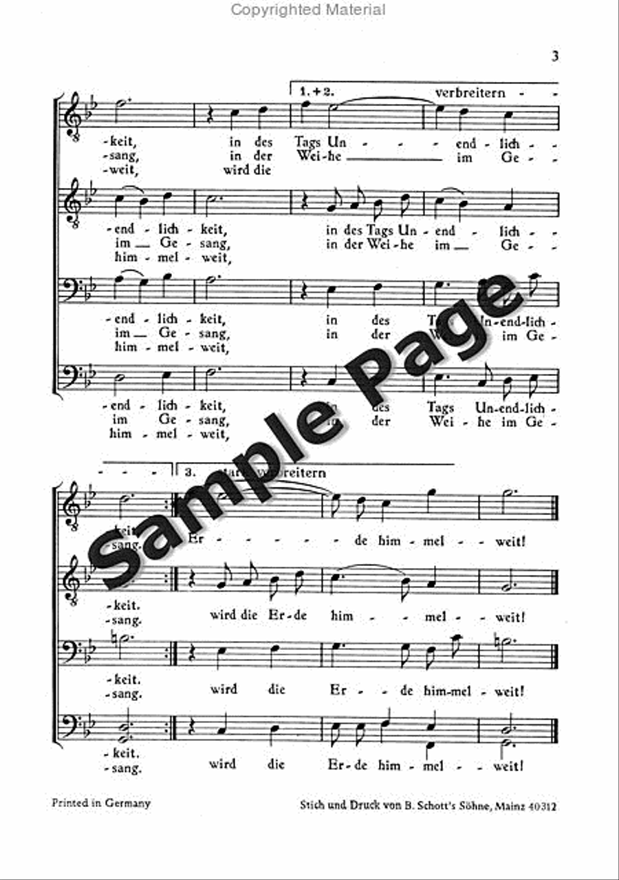 Gwinner V Freude Hebt D L Schwingen Men's Choir scores gallery preview page 4