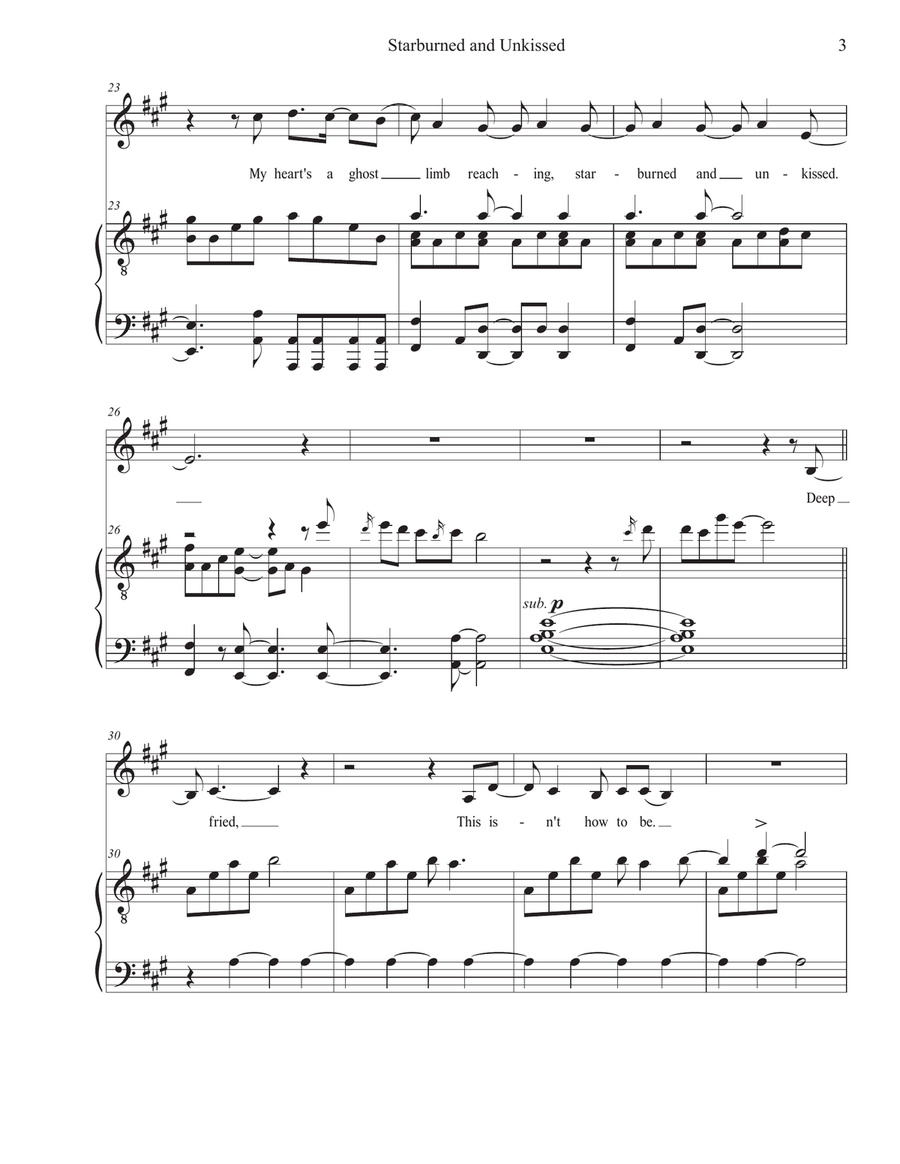 Starburned And Unkissed Voice scores gallery preview page 3
