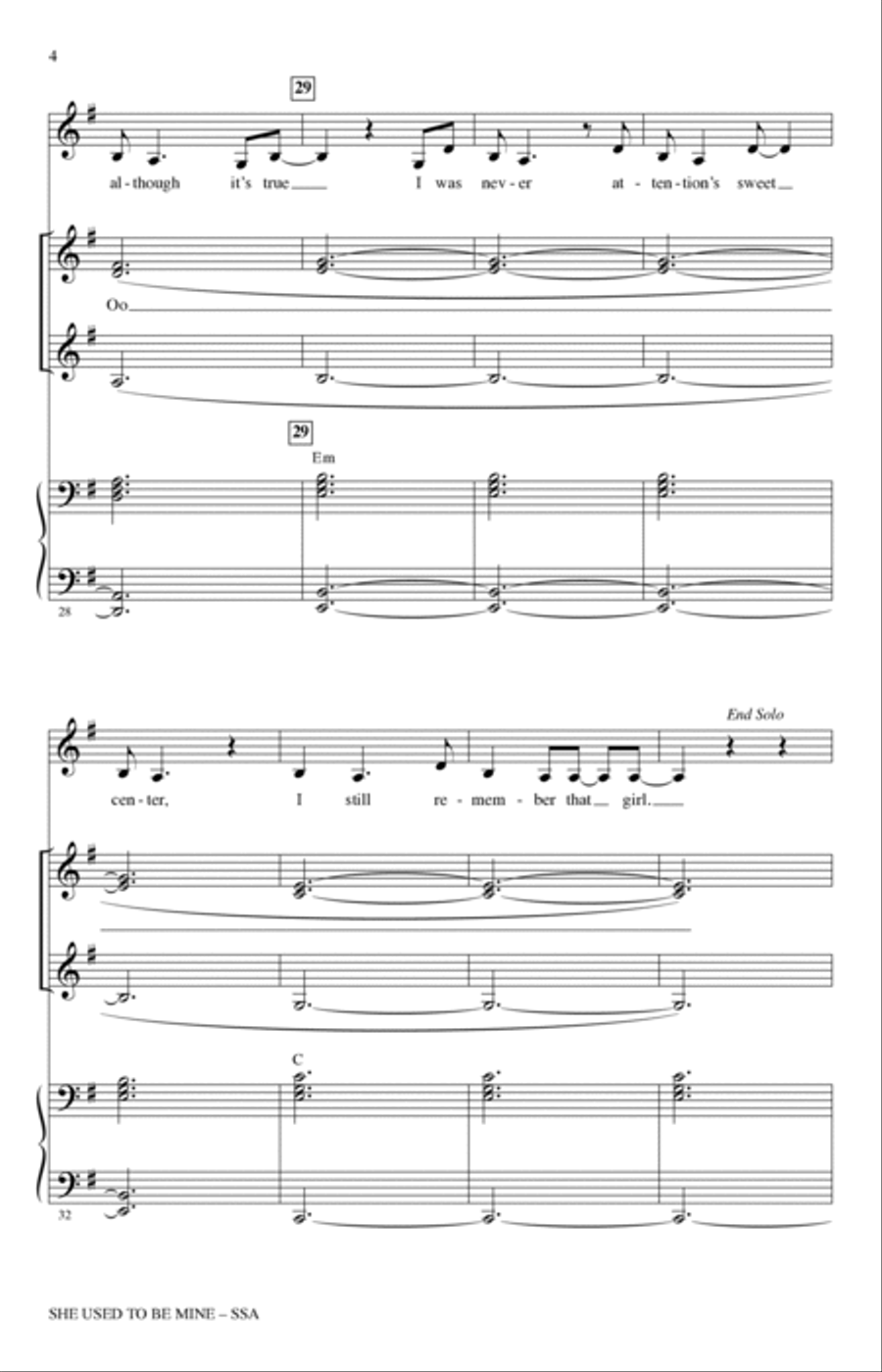 She Used To Be Mine (from Waitress the Musical) (arr. Mac Huff) SSA scores gallery preview page 3