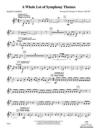 A Whole Lot of Symphony Themes: 2nd B-flat Clarinet