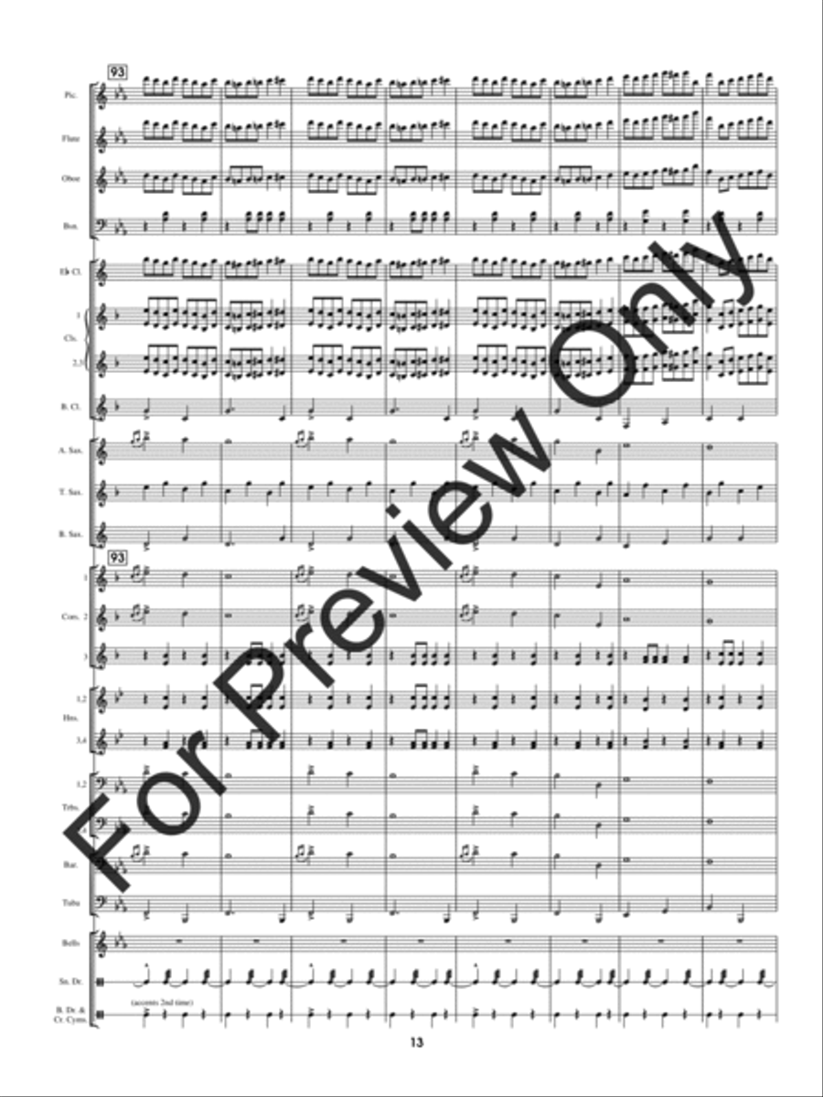 Pathfinder Of Panama Concert Band scores gallery preview page 16