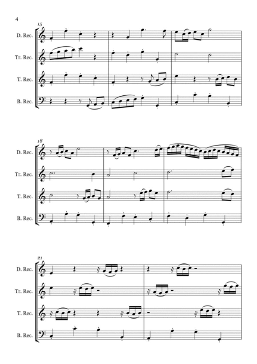 Ground for four recorders Recorder scores gallery preview page 4