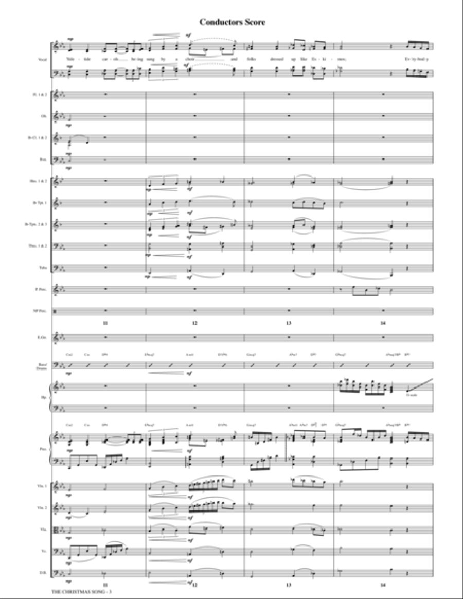 The Christmas Song (Chestnuts Roasting On An Open Fire) - Conductor Score (Full Score) Choir scores gallery preview page 3