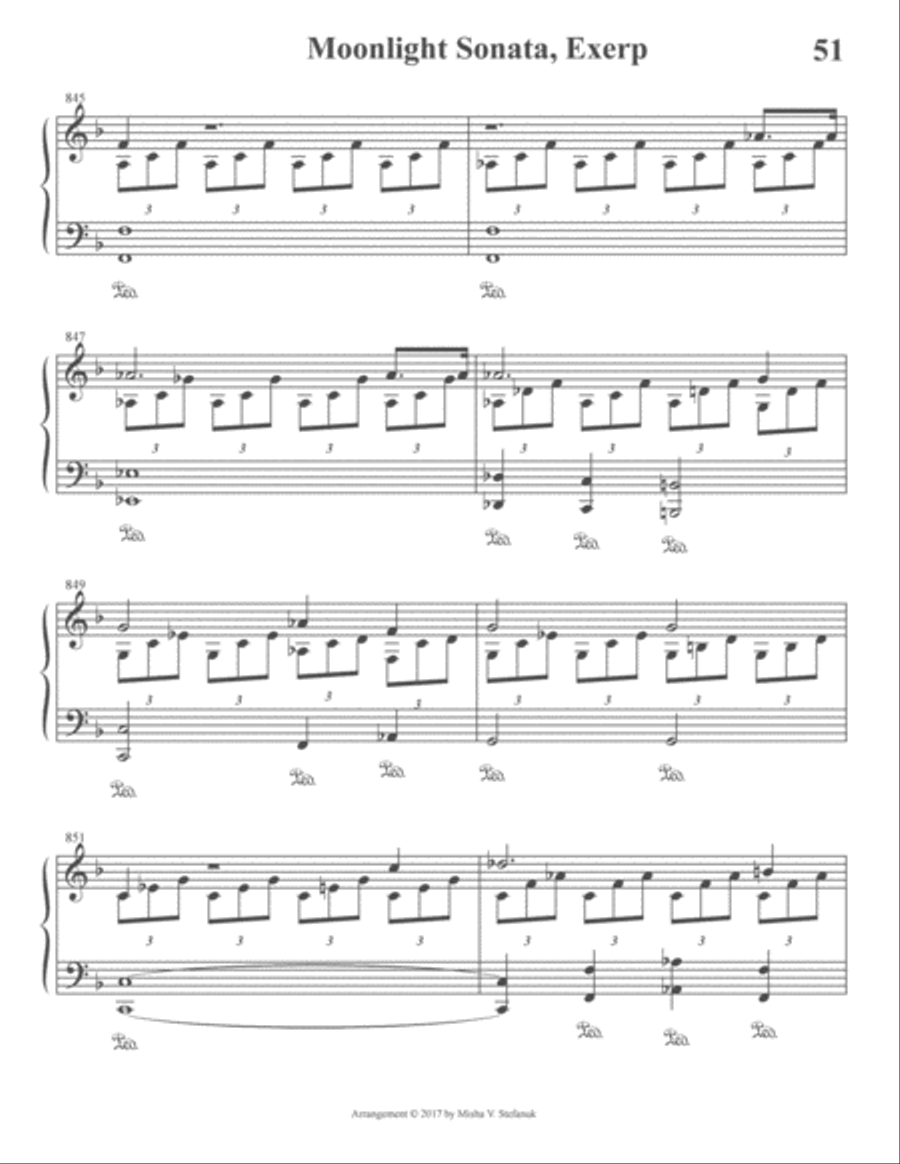 Moonlight Sonata, Easy Piano Classics Easy Piano scores gallery preview page 2