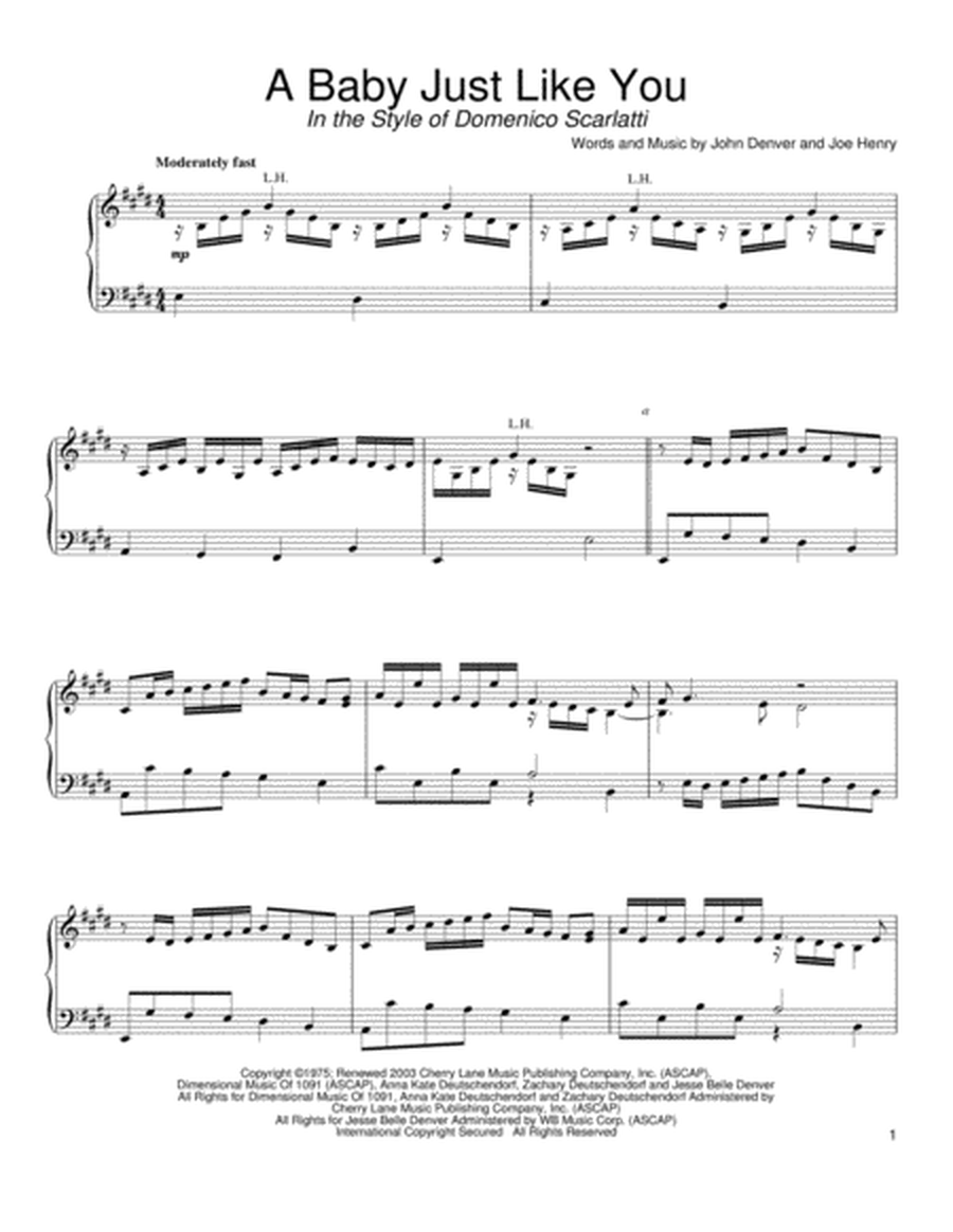 A Baby Just Like You (in the style of Scarlatti) (arr. David Pearl)