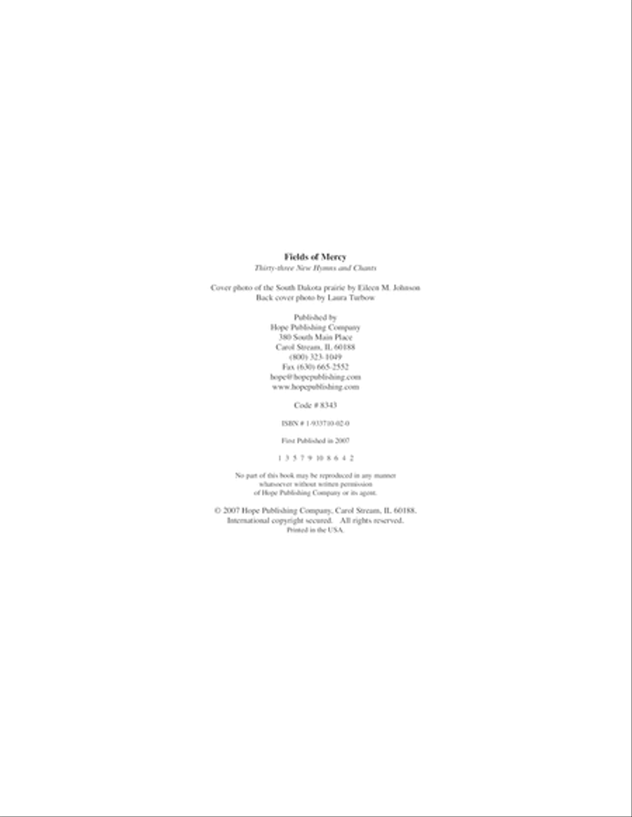 Fields of Mercy Collection / Songbook scores gallery preview page 6