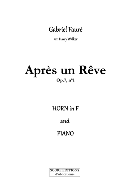 Après un rêve (Fauré) for Horn in F and Piano image number null