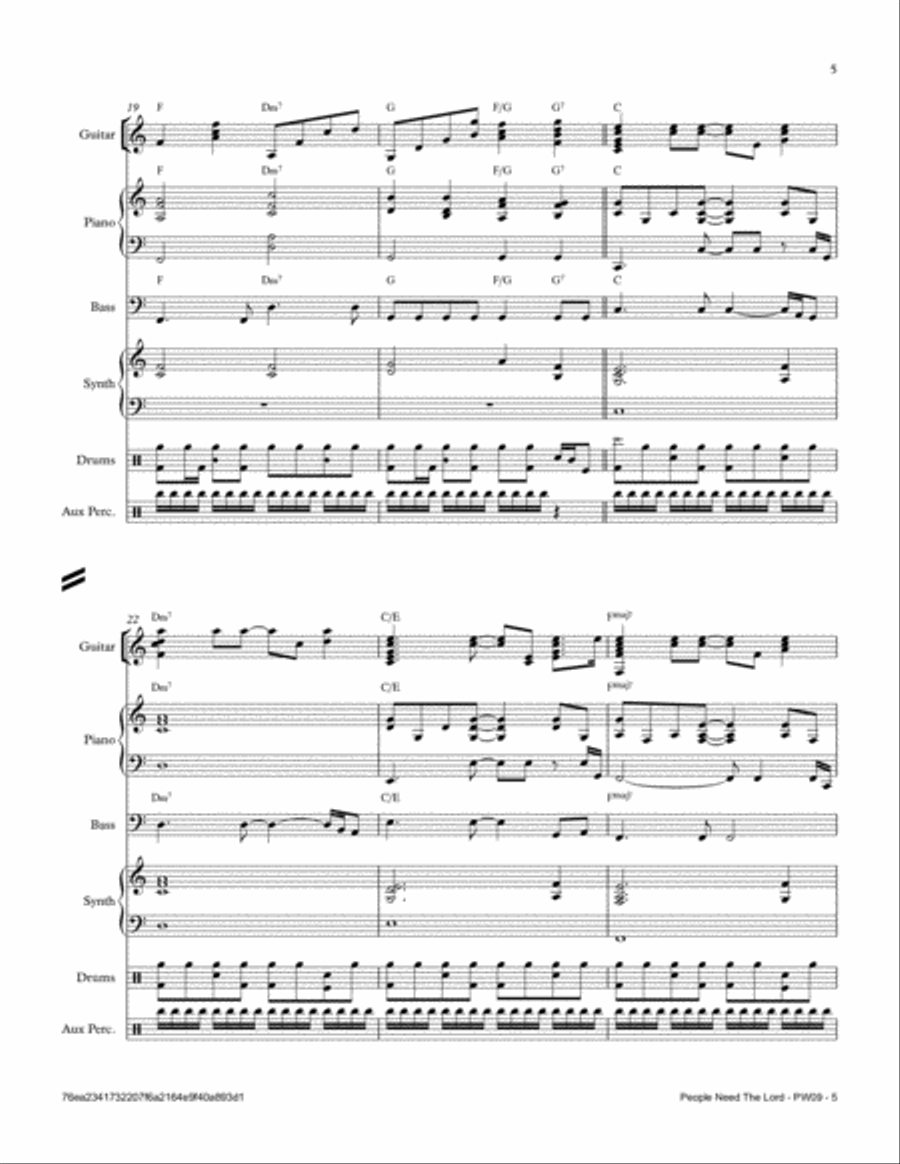 People Need The Lord Small Ensemble scores gallery preview page 5