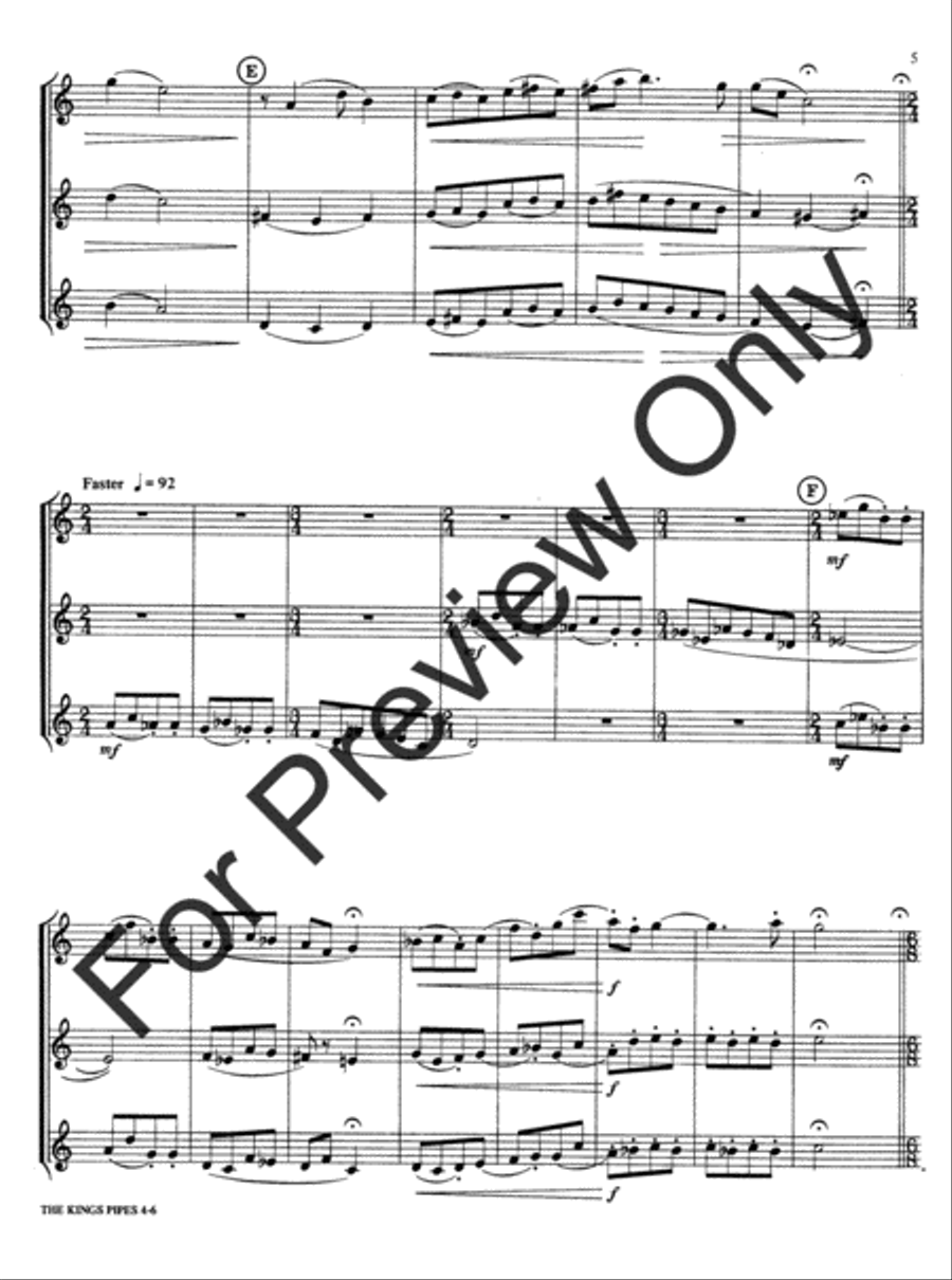 The King's Pipesrio B-Flat Trumpet scores gallery preview page 6