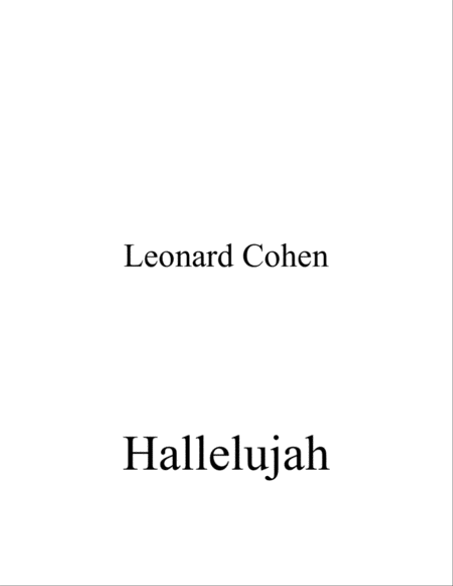 Hallelujah Hallelujah Easy Piano scores gallery preview page 1