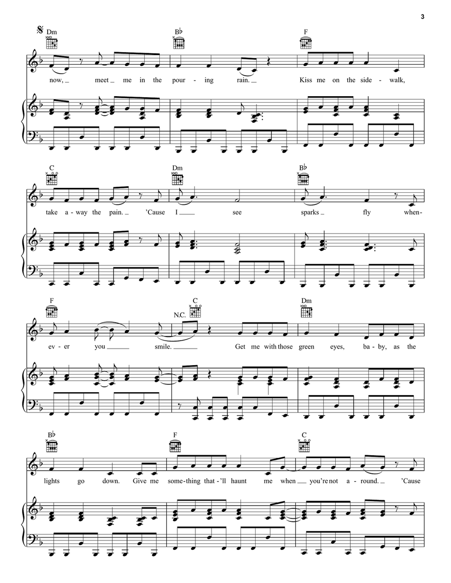 Sparks Fly Acoustic Guitar scores gallery preview page 3