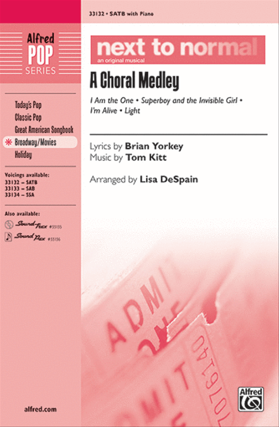 Next to Normal: A Choral Medley 4-Part scores gallery preview page 1