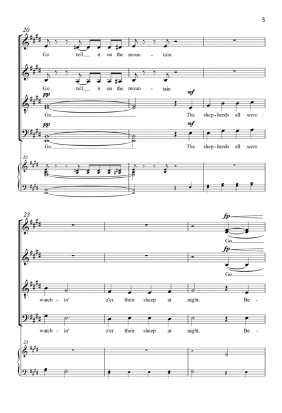 Go Tell It on the Mountain Divisi scores gallery preview page 4
