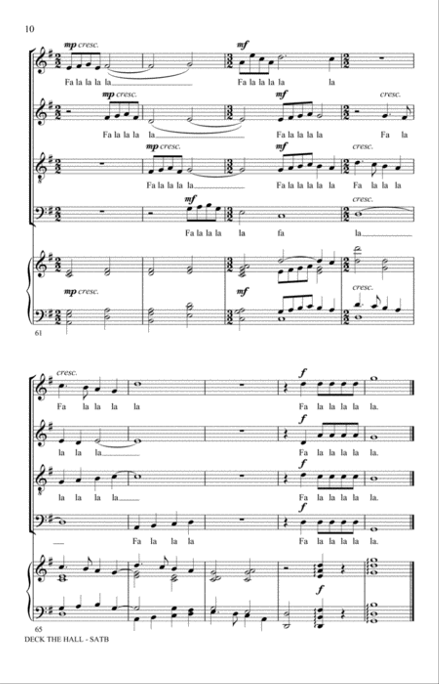 Deck The Hall (arr. Philip Lawson) 4-Part scores gallery preview page 8