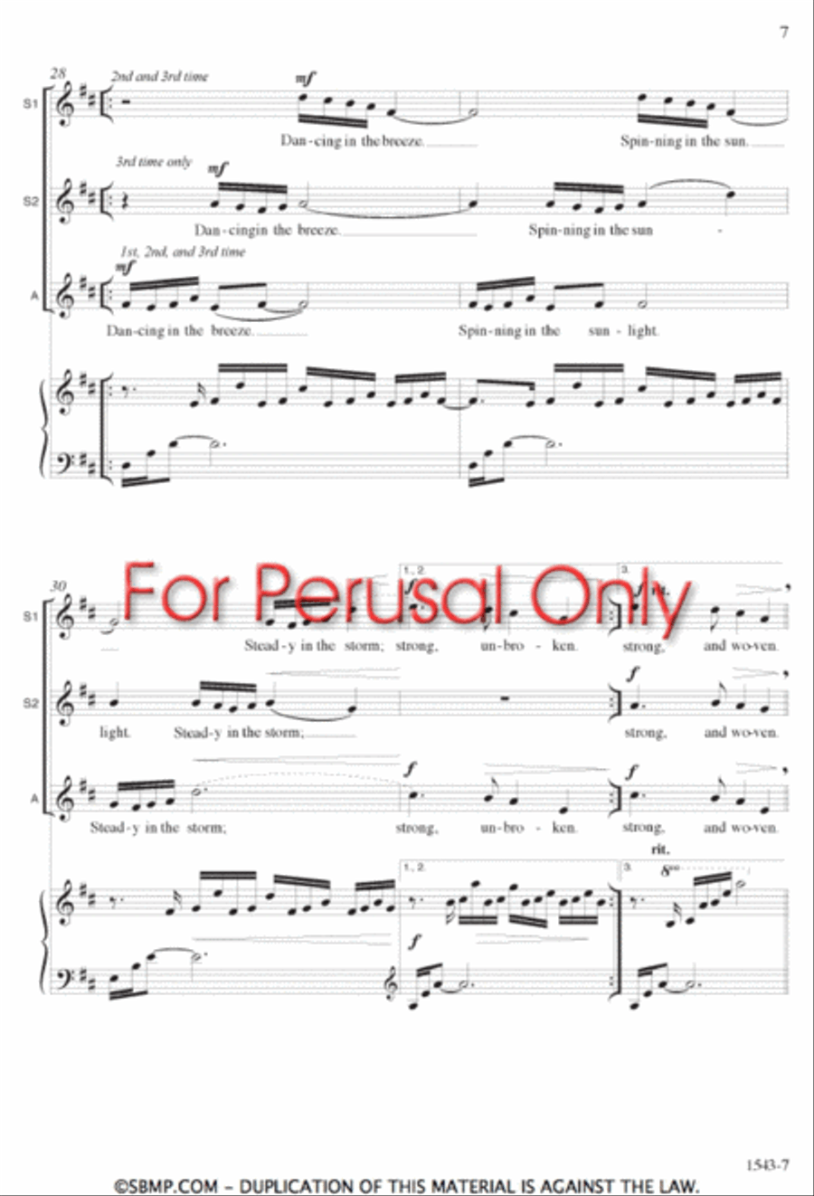 I Am Woven - SSA Octavo I Am Woven - SSA Octavo SSA scores gallery preview page 6