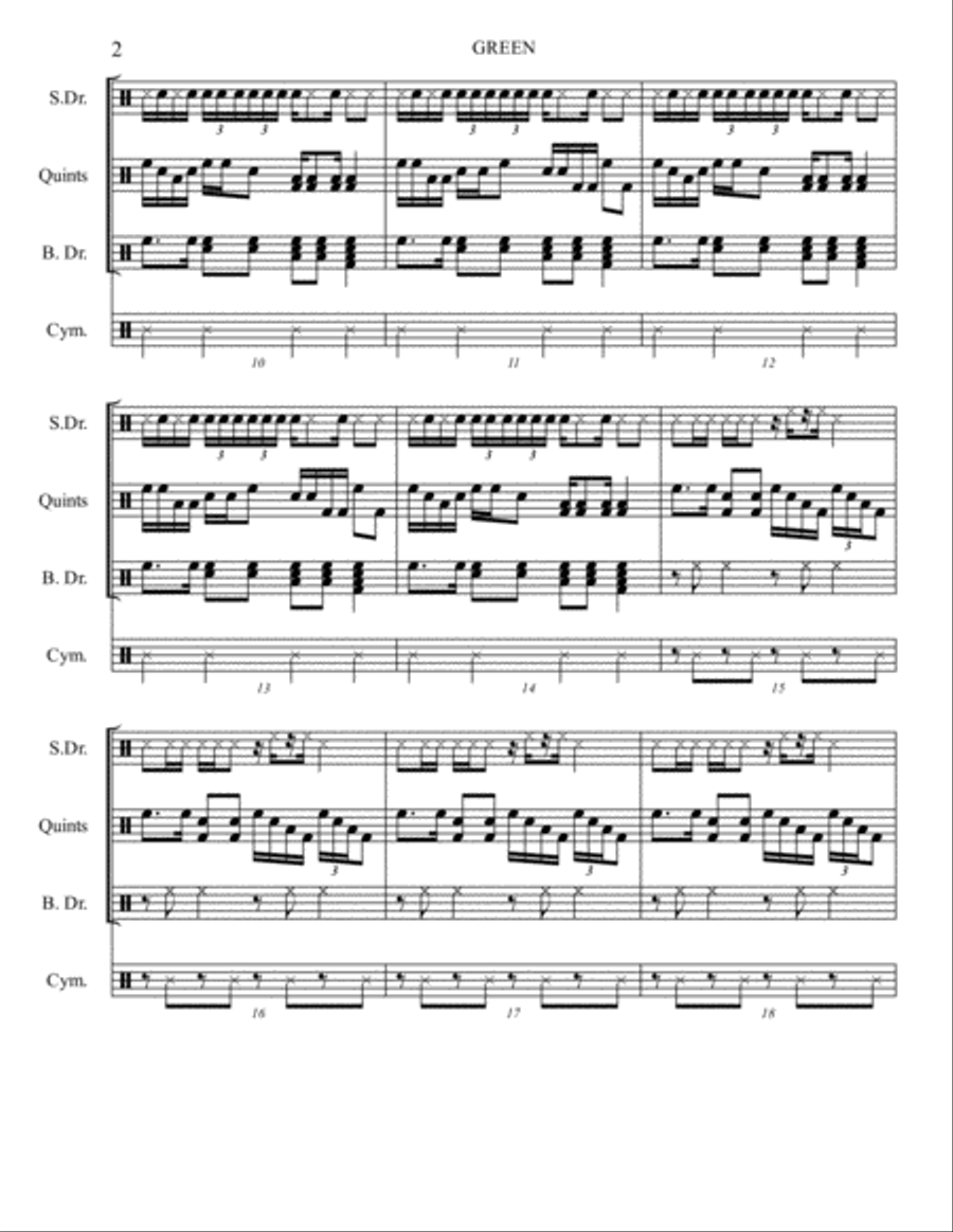 GREEN Marching Band scores gallery preview page 2