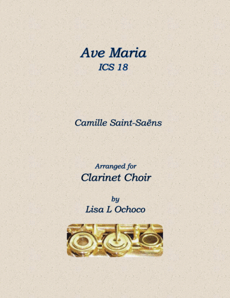 Ave Maria ICS 18 for Clarinet Choir image number null