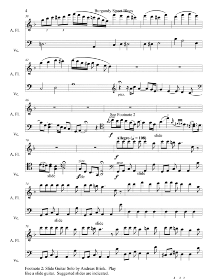 Burgundy Street Blues Burgundy Street Blues Flute scores gallery preview page 4