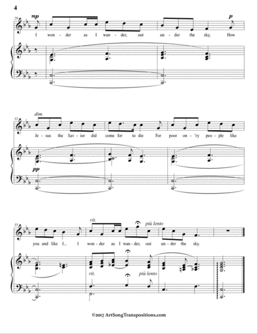 I Wonder As I Wander Voice scores gallery preview page 5