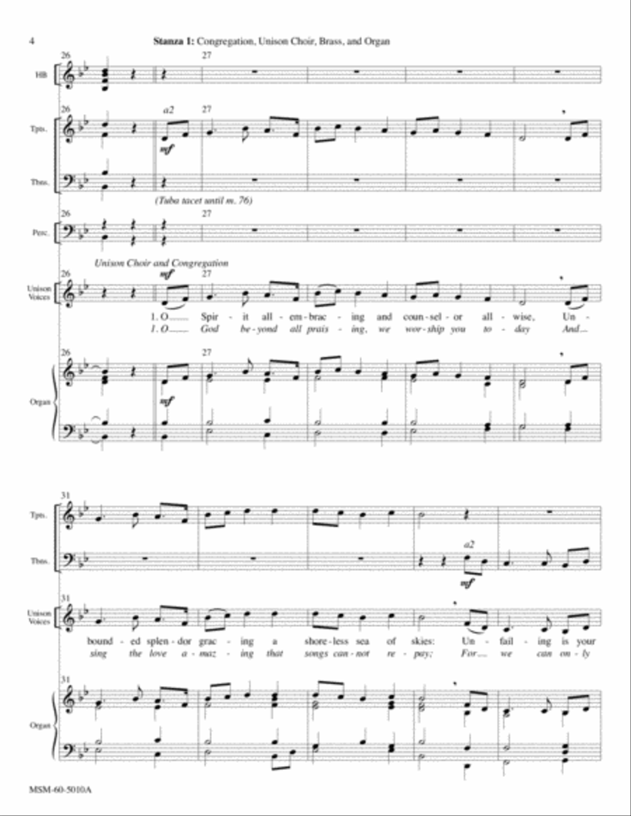 O Spirit All-Embracing Choir scores gallery preview page 4