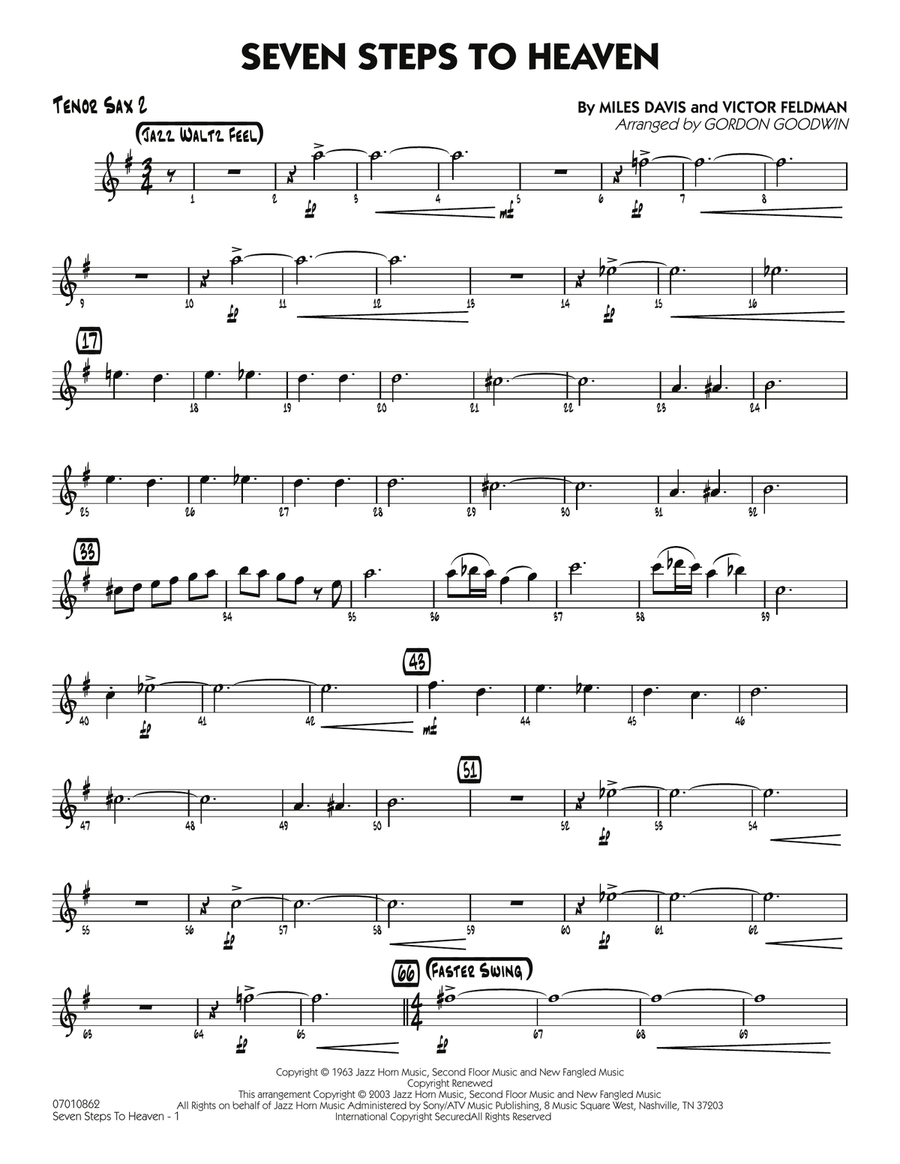 Seven Steps To Heaven - Tenor Sax 2