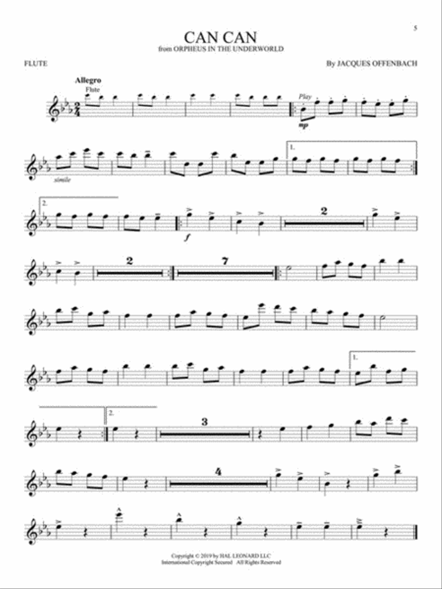 Great Classical Themes Flute Solo scores gallery preview page 4