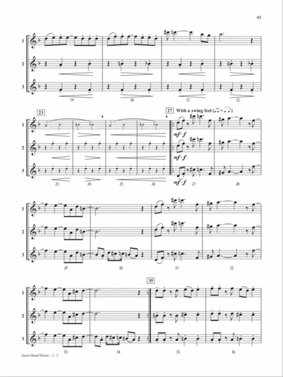 Solos, Duets & Trios for Winds -- Movie Favorites Small Ensemble scores gallery preview page 4