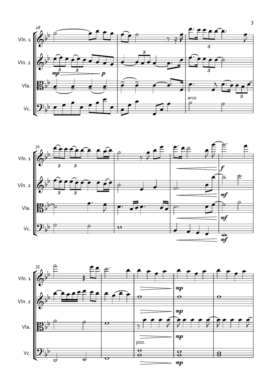 Nella Fantasia String Quartet scores gallery preview page 3
