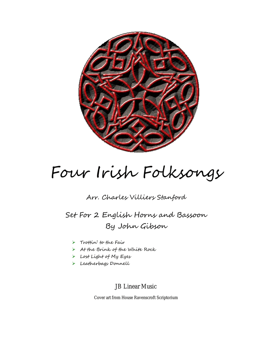 4 Irish Folksongs set for 2 English Horns and Bassoon Trio Woodwind Trio scores gallery preview page 1